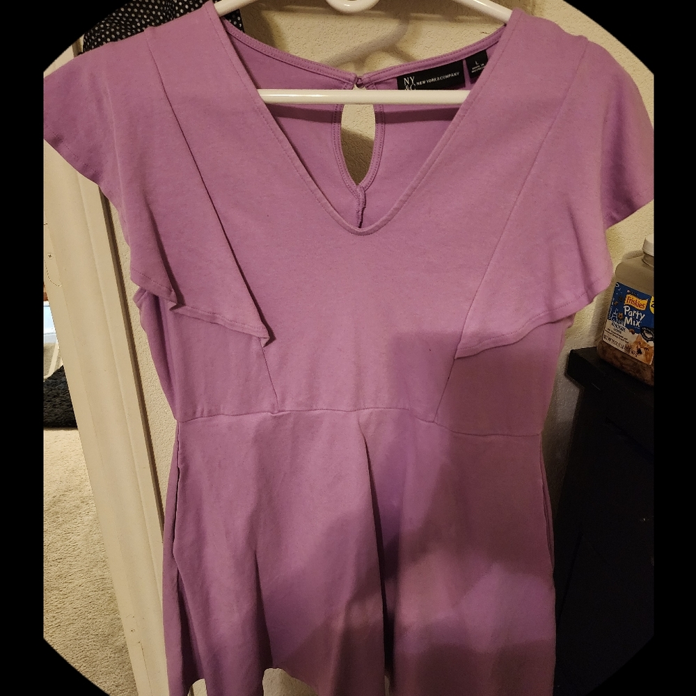 New York & Company Casual Lavendar Dress